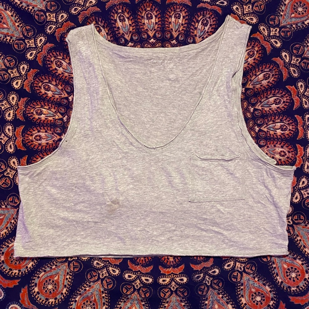 Gray Women's Crop Top